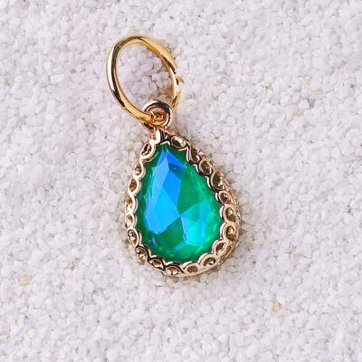 Chrystal Türkis, vergoldet mit 24K Feingold, Amulett M